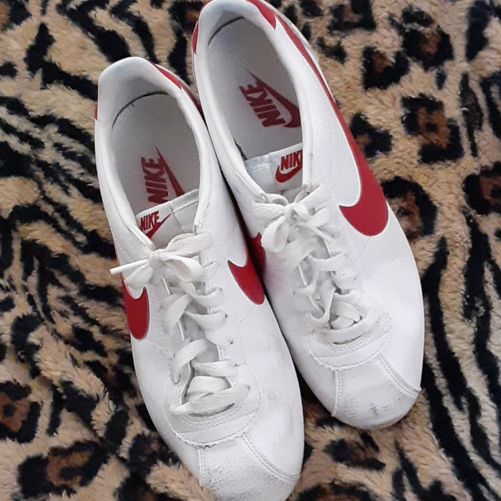 White Nike Cortes